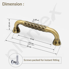 Plantex Cabinet Handle/Kitchen Cabinet Door Handle/Wardrobe/Cupboard Handle/Door Pull-Push Handle for Home/Office - Pack of 1 (Brass Antique)-3