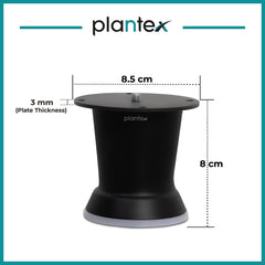 Plantex 3 Inch Sofa Legs for Bed Furniture/Sofa Legs for Table/Sofa Support Legs with Rubber Grip (Black, 2 Pcs)-3