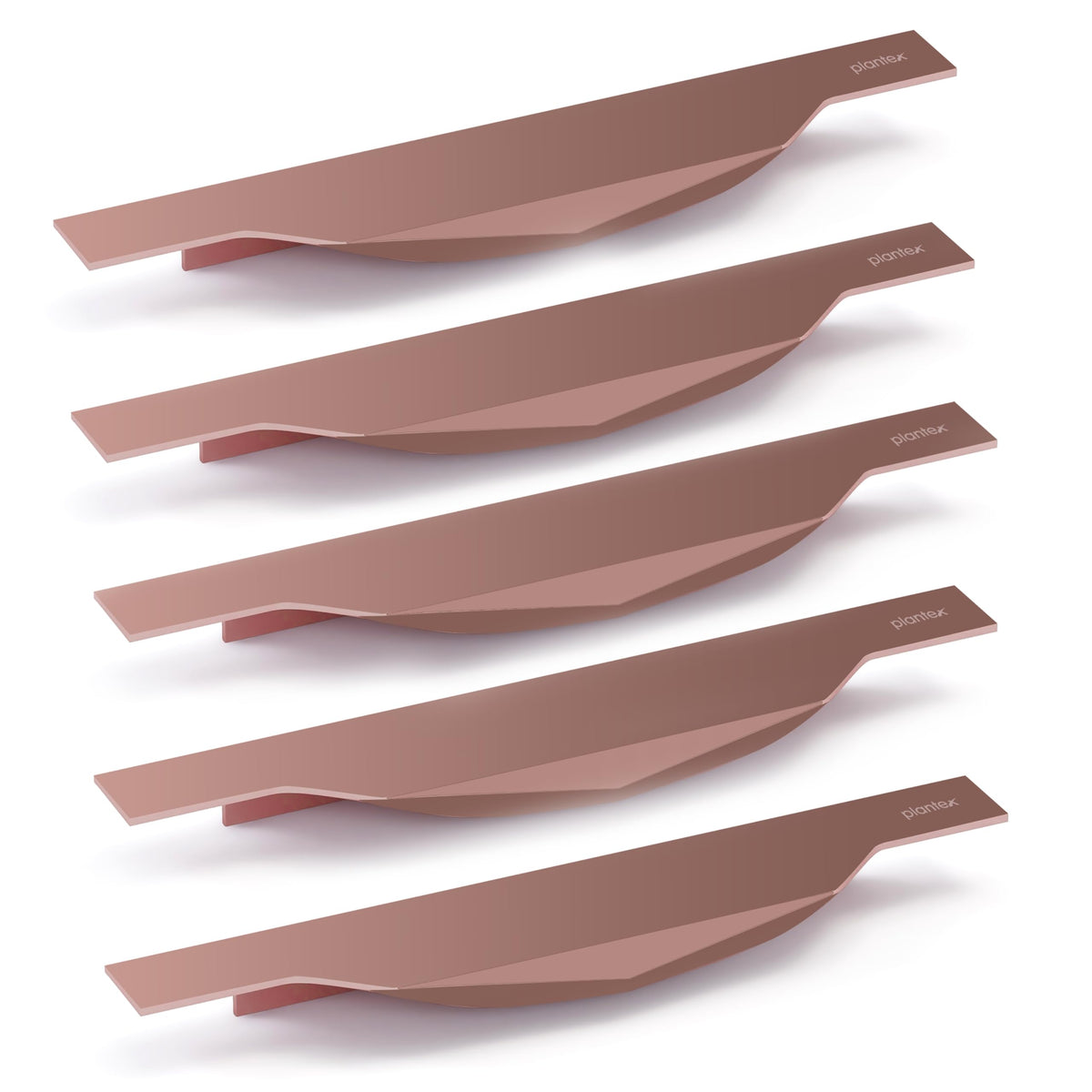 Plantex Profile Handle for Kitchen Cabinet/8 Inch Aluminium Drawer Profile Handle/Wardrobe Pull Handle for Home/Office/Hotel - Pack of 5 (Rose Gold) (Model APS-PF-1002)-1