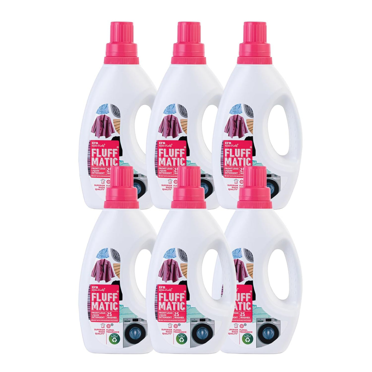 IFB Essentials Fluff Matic Front Load Liquid Detergent 880 ml (Pack of 4)