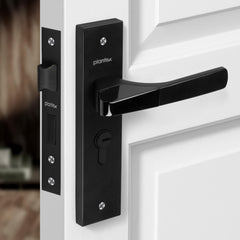 Plantex Heavy-Duty Door Lock Set - Main Door Lock Handle Set/Mortise Lock with 3 Keys, Brass Lock Body & Cylinder (8114 - Z Black & DC Black)-1