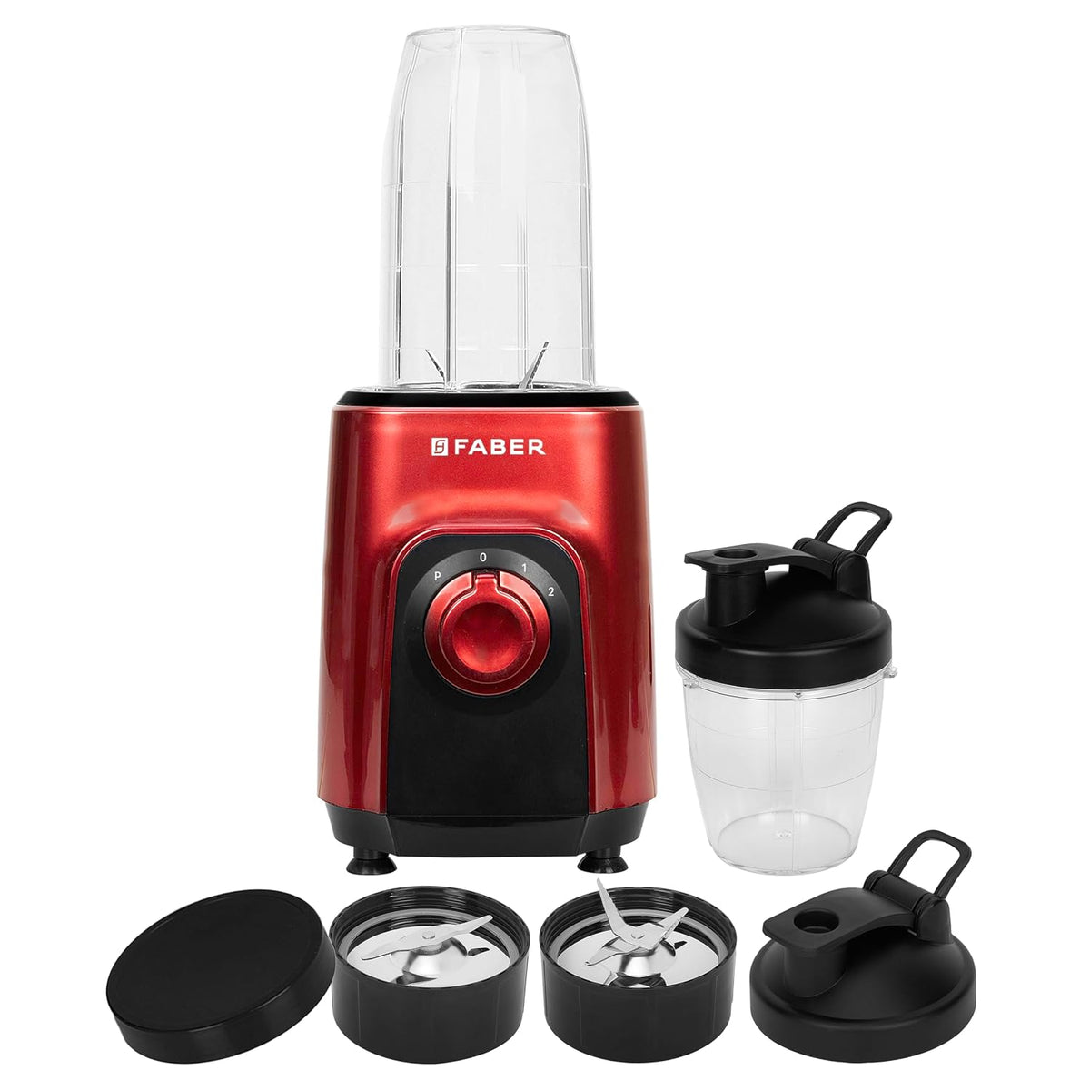 Faber ARIA 2in1 Sportz Blender|Mixer Grinder Blender|400 Watts|Smoothie maker|100% Copper Motor|Detachable SS Blade|2PC 