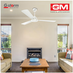 GM Gstorm 1200mm Ceiling Fan Pearl White-3