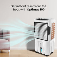 Crompton Optimus 100 Litres Desert Air Cooler for home | Large & Easy Clean Ice Chamber | High Density Honeycomb Pads | Auto-Fill & Drain | Everlast Pump | Humidity Control