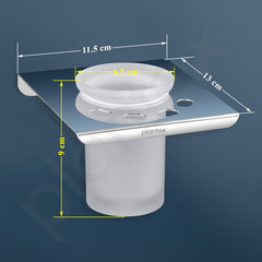 Plantex Tumbler Holder for Bathroom/Stainless Steel Toothbrush Holder/Toothpaste Holder/Bathroom Accessories - (Chrome)-3