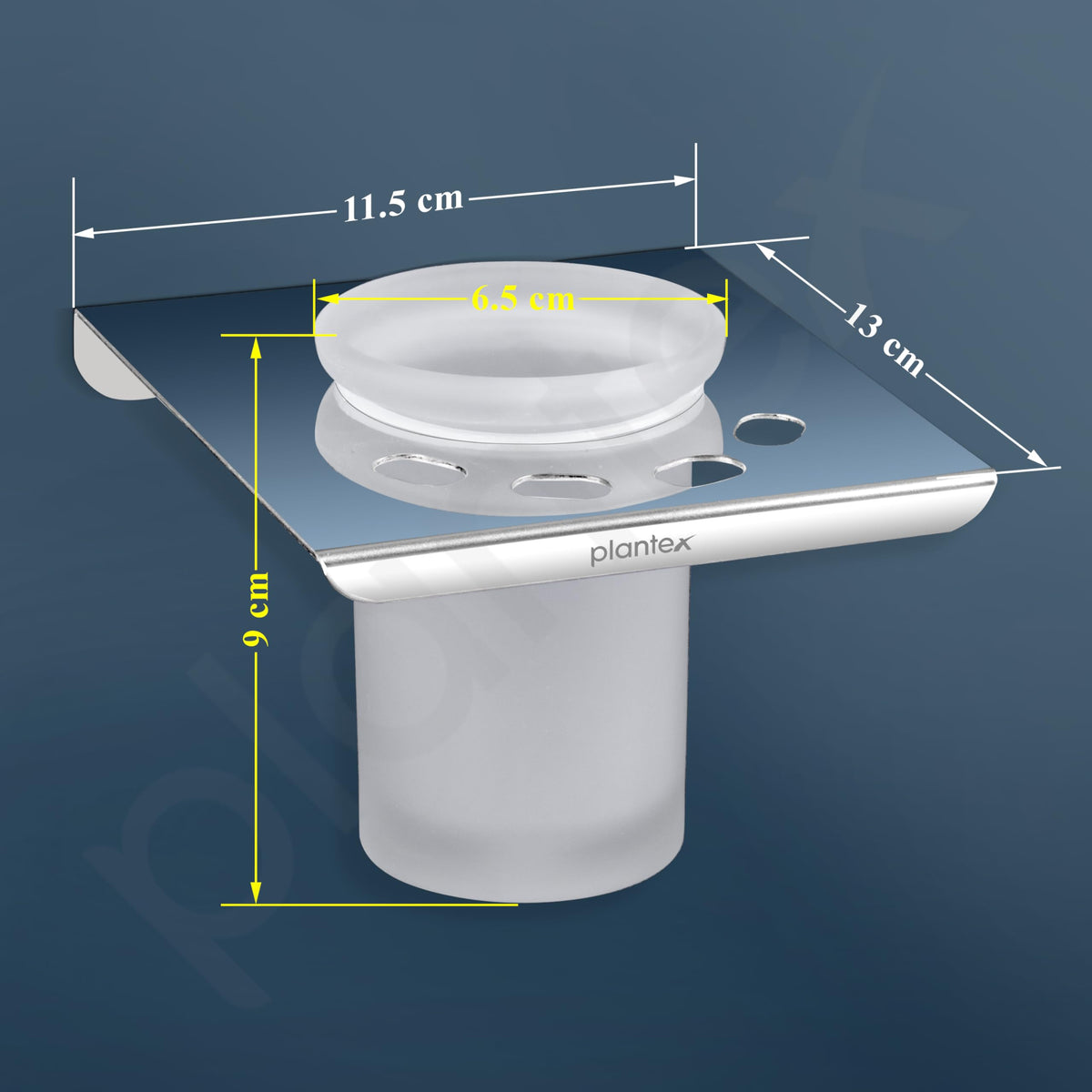 Plantex Tumbler Holder for Bathroom/Stainless Steel Toothbrush Holder/Toothpaste Holder/Bathroom Accessories - (Chrome)-3