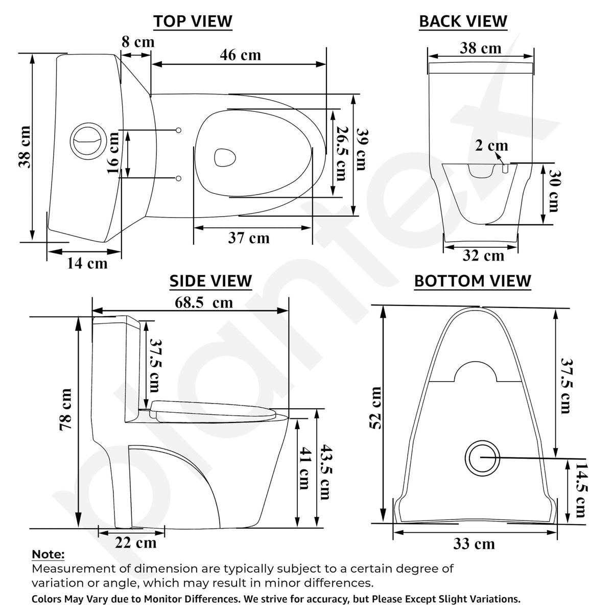 Plantex Platinum Ceramic Rimless Western Commode/One Piece Floor Mounted Commode/Siphonic Vaccum Flush Toilet with Soft Close Toilet Seat Cover - S Trap Outlet (White)-3