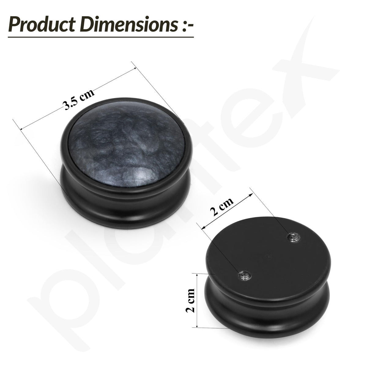 Plantex Knobs for Drawers/Drawer Knobs/Round Knob for Cabinets/Pull-Push Knob for Kitchen/Bedroom/Office Drawer - Pack of 1 (Black)-6
