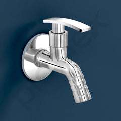 Plantex Single Lever Body Bib Cock Water Tap with Water Saving Nozzle and Brass Spindle/Washing Machine Tap with Wall Flange and Teflon Tape- Pack of 2 (1206-Chrome)-6
