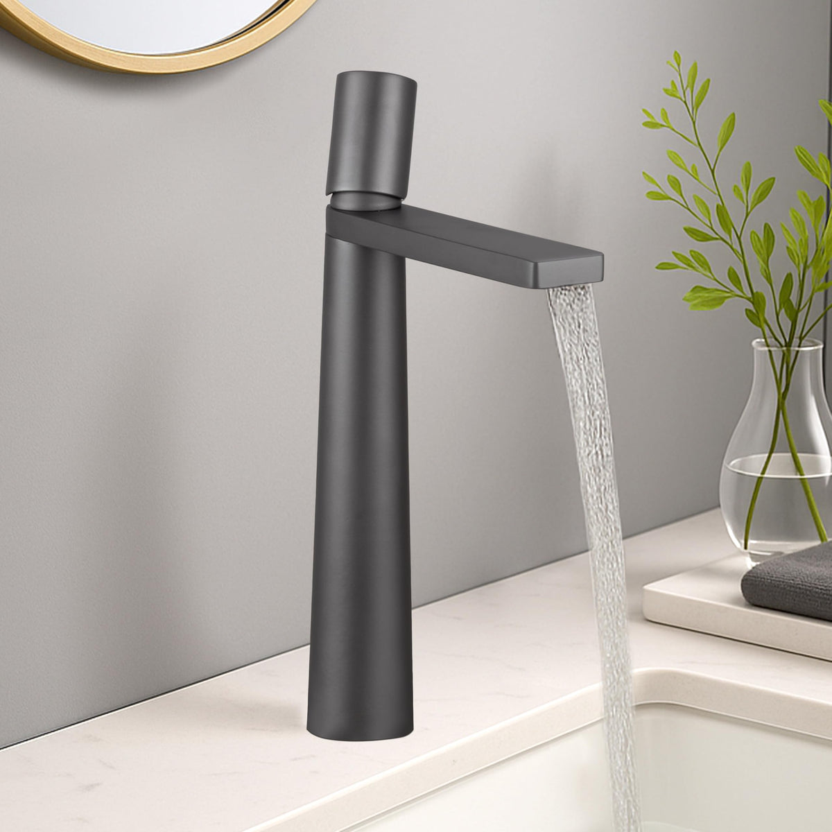 Plantex Brass Basin Mixer/Pillar Tap for Wash Basin/Water Tap for Wash Basin/Tap for Wash Basin- (7880-Grey)