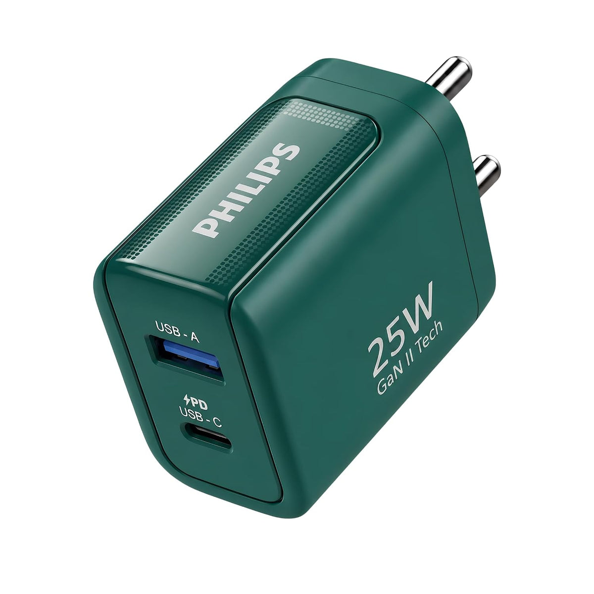 Philips DLP4321NC/94 Gen III Tech 25W Fast Charging Wall Charger (Deep Cyan)
