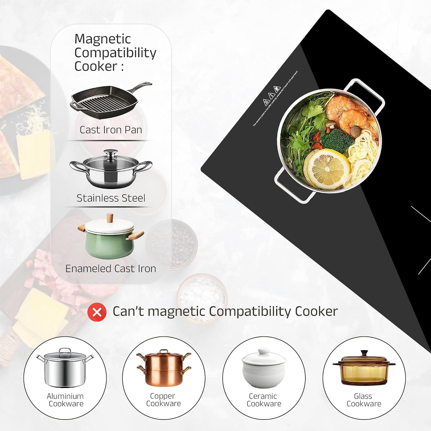 iBELL EMINENCE02, 3500W, 3-YEAR WARRANTY, 2-Zone Induction Hob with Touch Controls & Toughened Glass, High Speed Heating, Energy Efficient, Perfect for Modern Kitchens [Black]