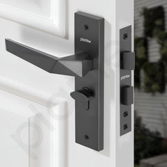 Plantex Door Lock for Home /6-Lever Lock Mechanism with 3 Years of Warranty/Heavy-Duty Door Lock Handle Set with 3 Keys, Brass Lock Body & Cylinder - (8129-Grey)-5