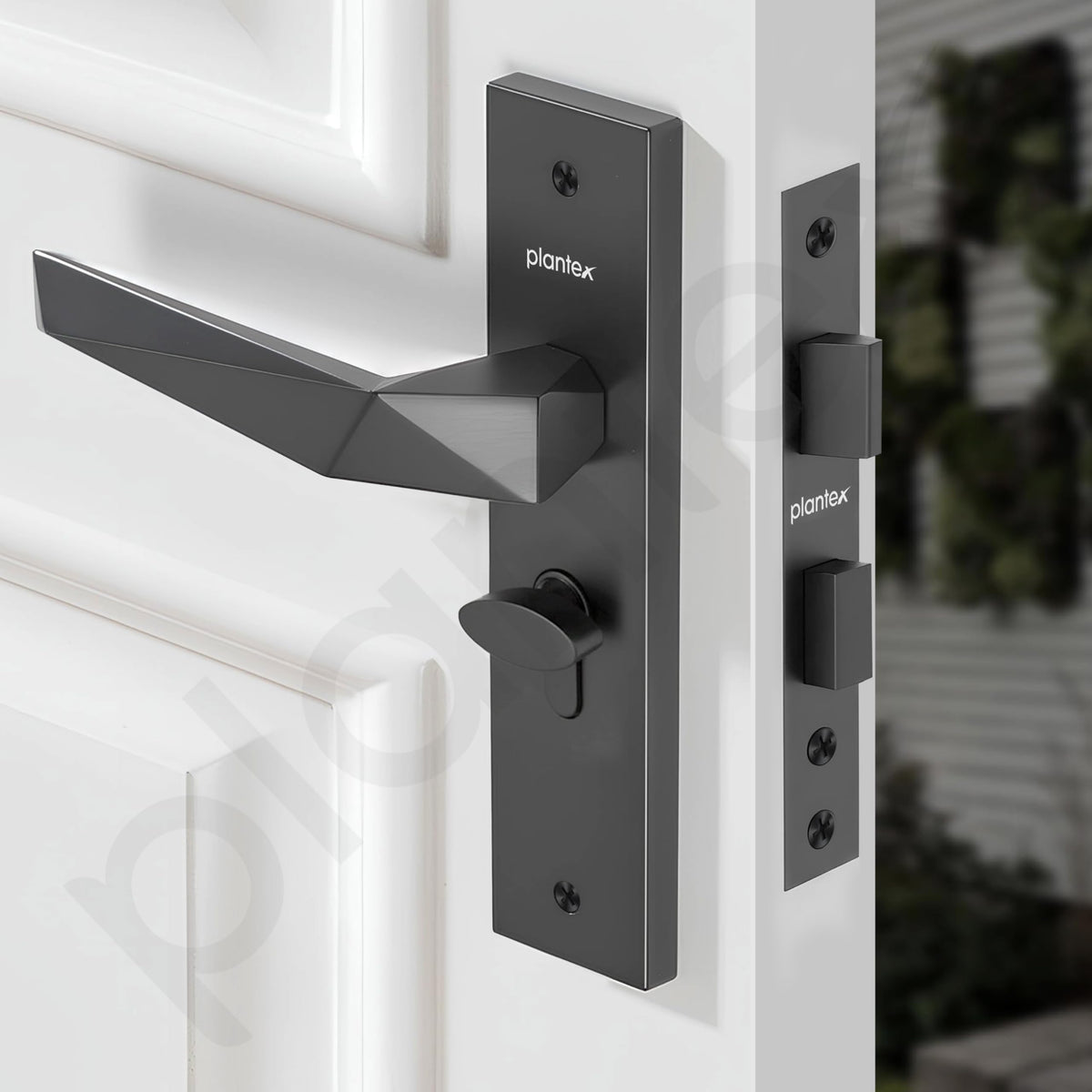 Plantex Door Lock for Home /6-Lever Lock Mechanism with 3 Years of Warranty/Heavy-Duty Door Lock Handle Set with 3 Keys, Brass Lock Body & Cylinder - (8129-Grey)-5