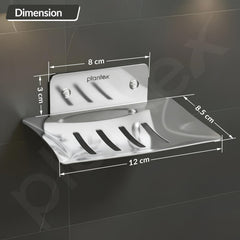 Plantex Stainless Steel Square Shape Soap Holder/Wall Mounted Soap Holder/Soap Stand/Bathrooom Accessories- (Chrome)-4