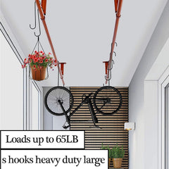 Plantex Steel S Hooks for Hanging Heavy Duty/Plants/Pots/Tree Branch/Bird Feeder - Extension Hook for Hanging Plant for Indoor/Outdoor Uses - S Hook (Pack of 10), Black-5