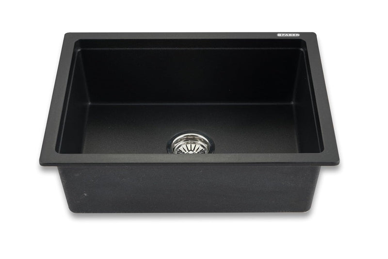 Faber Verona Ingranite24"X18"Single Bowl Sink|Includes Plumbing Waste Kit|25 Years Warranty|Silent,Scratch,Dent&Heat Res