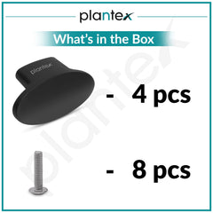 Plantex Knobs for Drawer/Small Drawer Knobs/Knobs for Cabinets/Pull-Push Knobs for Kitchen/Bedroom Drawer - Pack of 4 (Oval, Black)-6