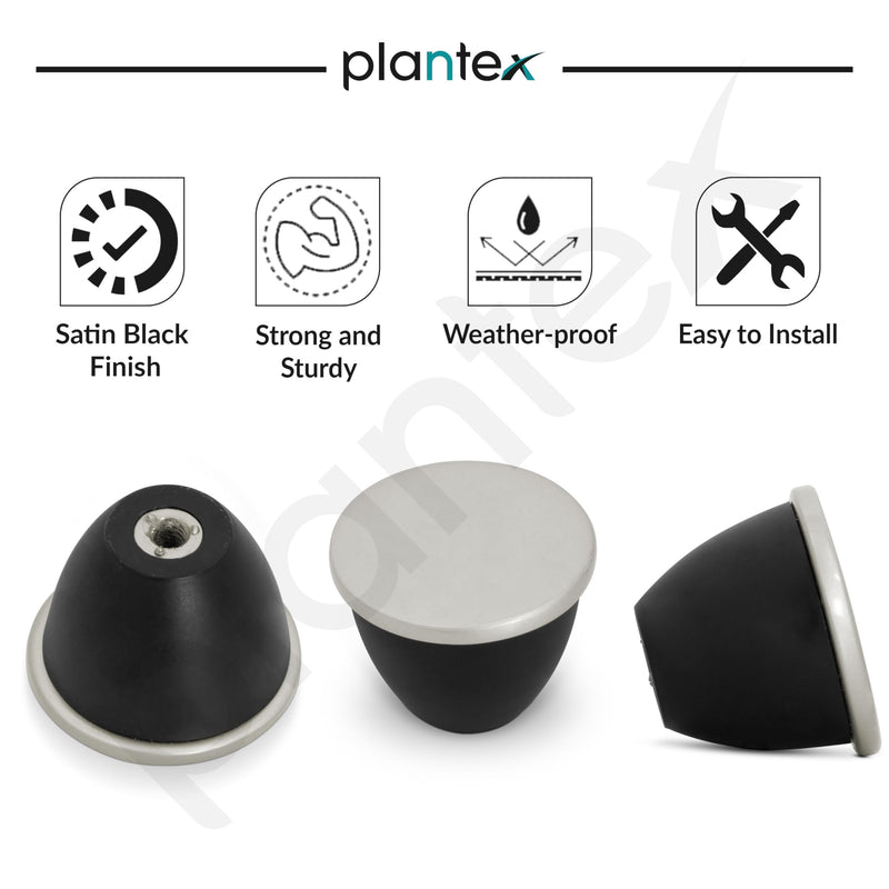Plantex Knobs for Drawer/Drawer Knobs/Knobs for Cabinets/Pull-Push Knobs for Kitchen/Bedroom Drawer - Pack of 1 (Satin Black)-4