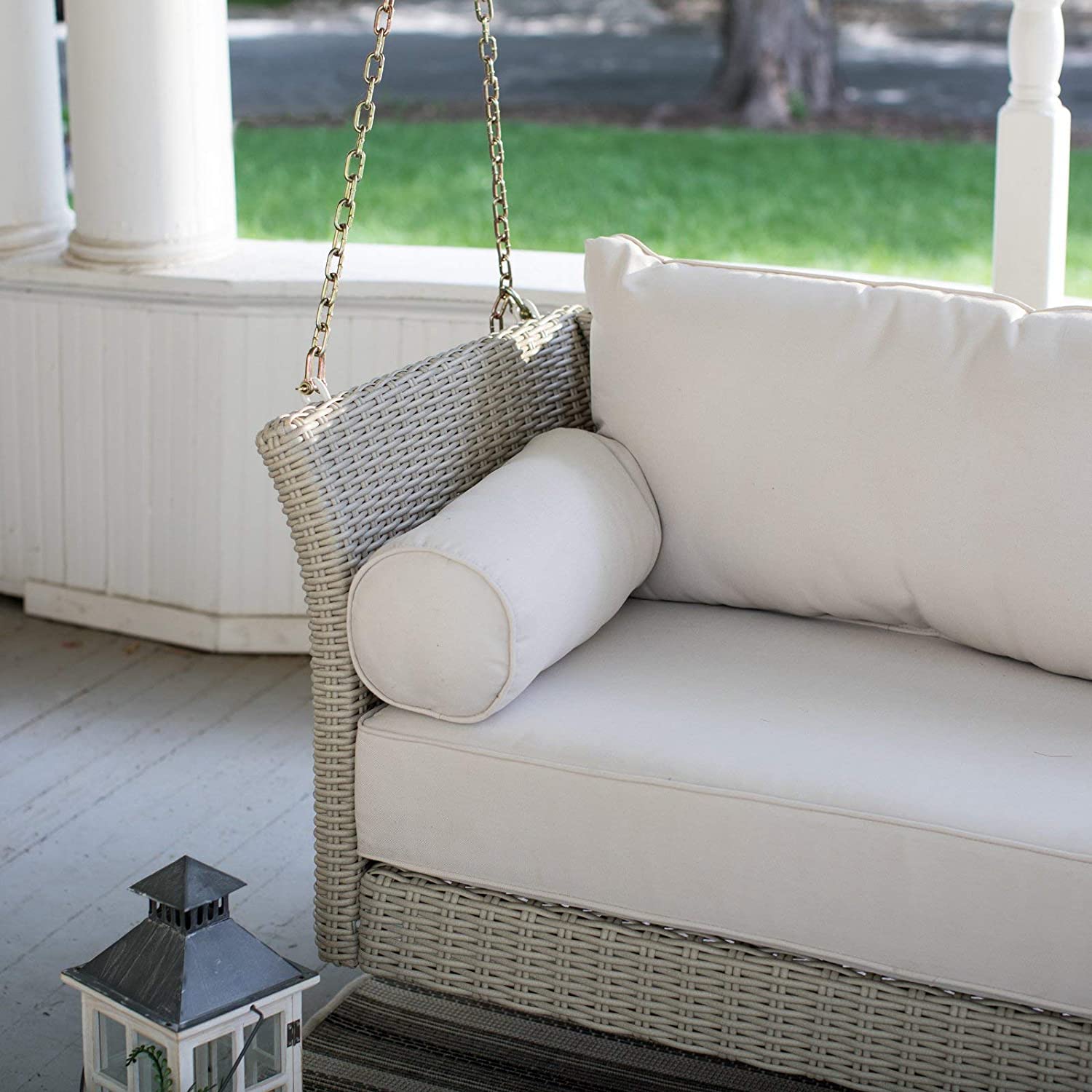 Fiorentini Double Seater Hanging Swing Without Stand For Balcony , Garden Swing (Beige)