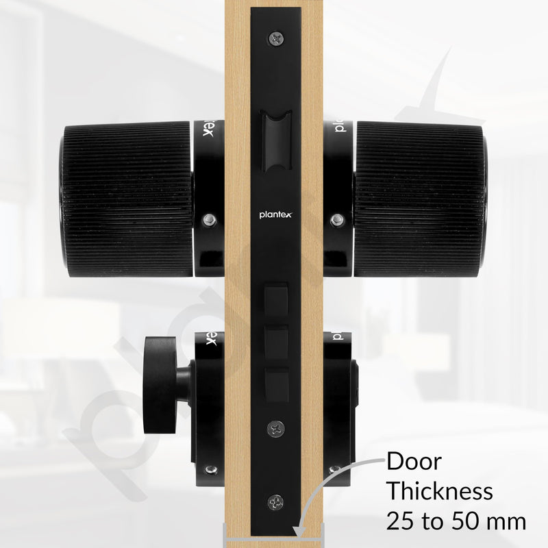 Plantex Mortise Lock for Main Door - Door Accessories (Black)-5
