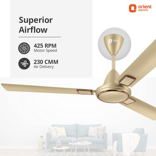 Orient Electric 1200 mm Falcon 425 Deco Ceiling Fan (Royal Manioca)