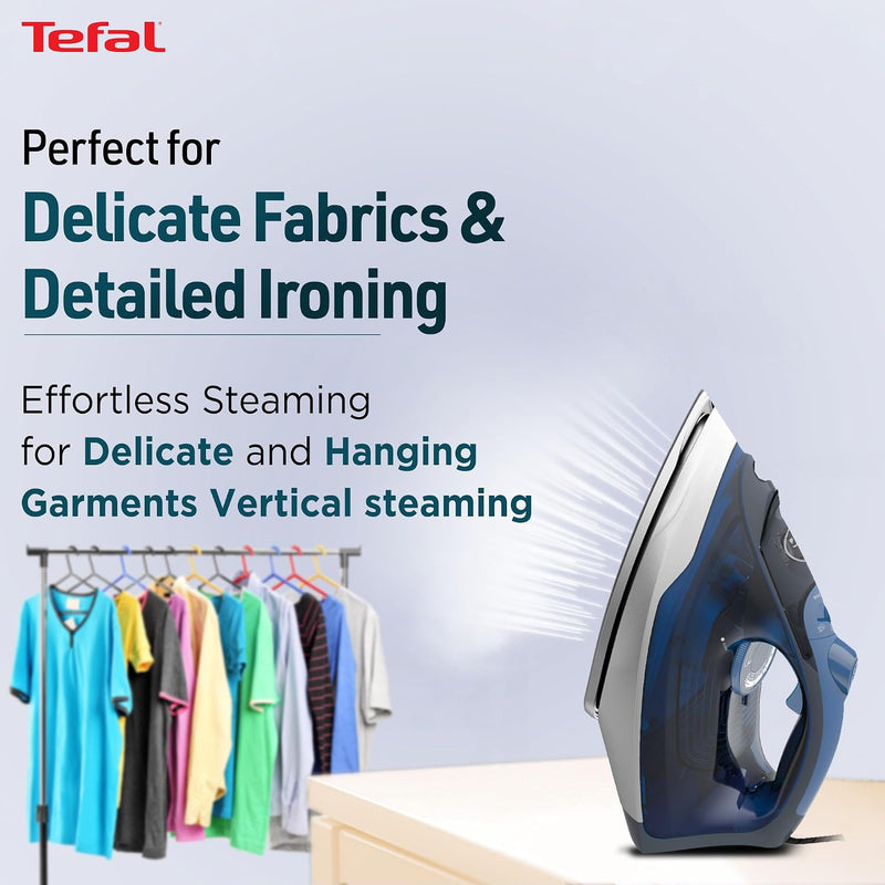 Tefal Express Steam+ Iron | No.1 Ironing Brand in Europe | 2600W | Durilium Technology | Ceramic Soleplate | 190g/min Boost | Vertical Steam | Auto Shut-Off | 2-Year Warranty