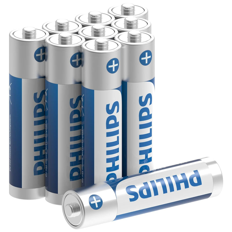 Philips AAA Alkaline Battery,10 Pack Ultra Long-Lasting Performance Battery (Pack of 10) (AAA Battery Ultra-10pcs)