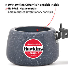 Hawkins 3 Litre Ceramic Nonstick Pressure Cooker, Induction Inner Lid Cooker, Blue (ICC30)