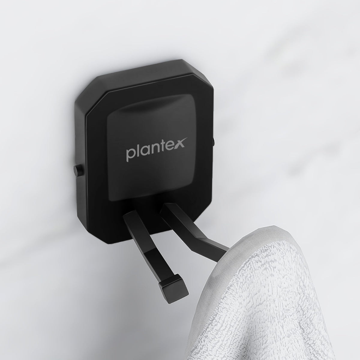 Plantex 304 Grade Stainless Steel Robe Hook for Bathroom/Cloth-Towel Hanger/Hooks for Wall/Bathroom Accessories - Cute (Black)