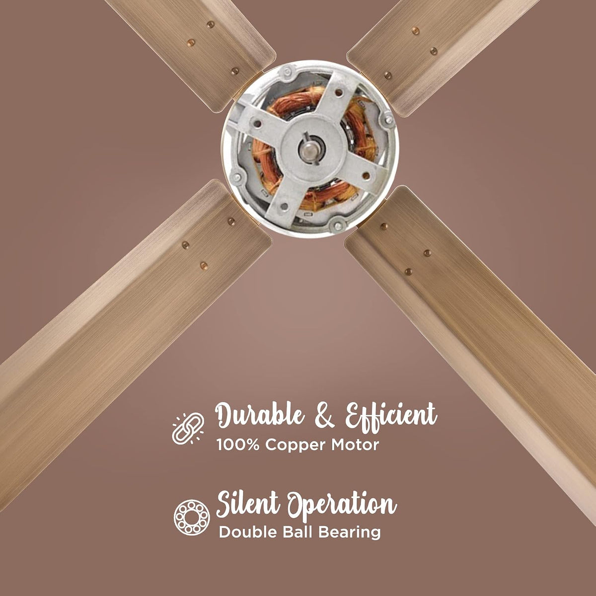 Hindware Delito 1200 mm Designer Ceiling Fan (Antique Copper)-3