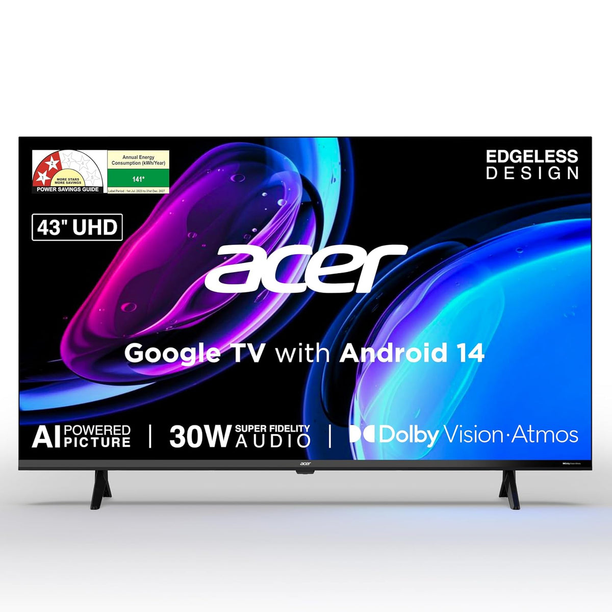 Acer 108 cm (43 inches) Ultra I Series 4K Ultra HD Smart LED Google TV AR43UDGGU2875BD-1