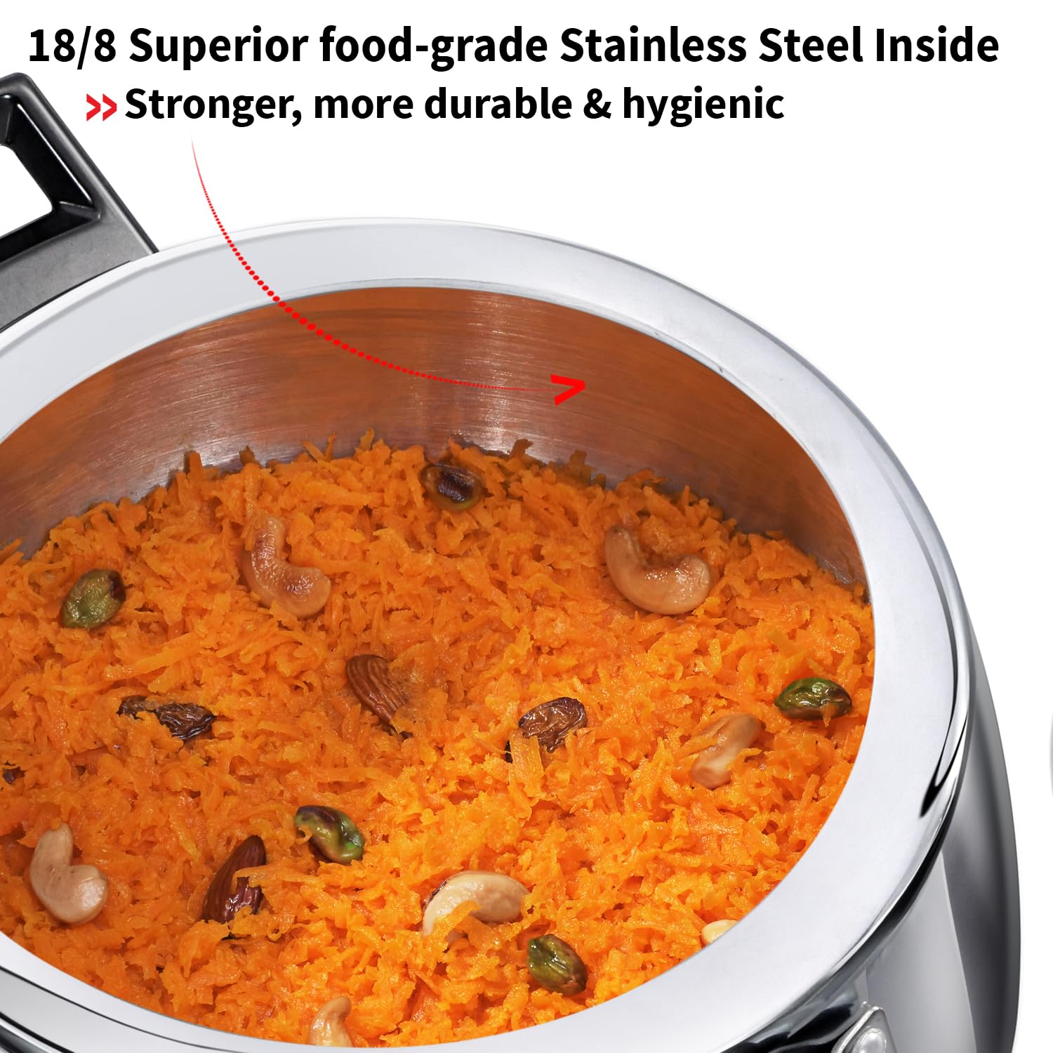Hawkins 5 Litre Triply Contura Pressure Cooker, Triply Stainless Steel Induction & Contura shaped Cooker, Silver (SSTCO50)