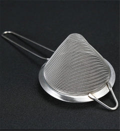 Dynore Stainless Steel Conical Shape Bar Strainer/Food Strainer/Mesh Strainer- Set of 2 (20 x 9 x 1 cm), Silver
