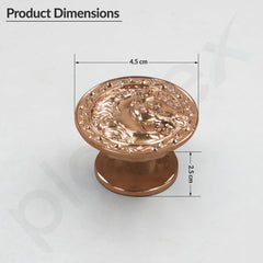 Plantex Horse Face Knobs for Drawer/Kitchen Cabinet Knobs/Pulls Handles for Wardrobe Kitchen - Pack of 6 Pieces (Rose Gold)-2