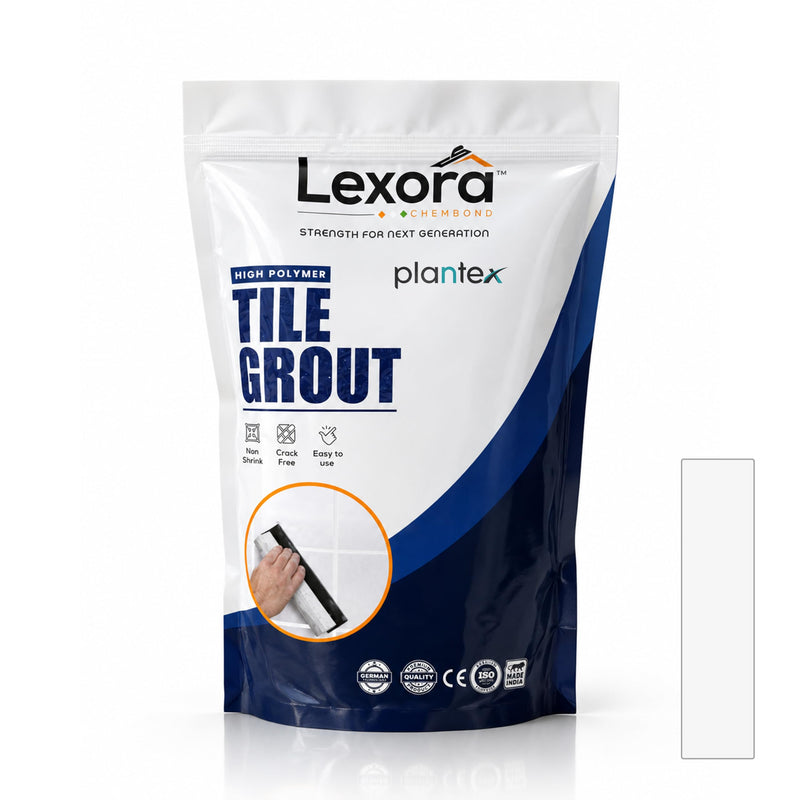 Plantex Lexora Premium Tile Grout/Waterproof Tile Gap Filler for Kitchen & Bathroom Wall Tiles Joint Filler/Crack Resistant/Chemical Resistant/Stain Resistant 1 kg (White)-1