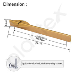 Plantex Cabinet Handle/Kitchen Cabinet Door Handle/Wardrobe/288 mm Cupboard Handle/Door Pull-Push Handle for Home/Office - Pack of 2 (Gold) (Model APS-DTC-5590)-3