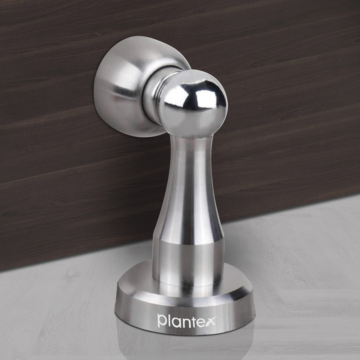 Plantex Stainless Steel Door Stopper/360 Degree 4 Inch Door Magnet for Home/Wall Mounted Soft Catcher to Hold Wooden/Glass/PVC Door/Door Stops for Home (Matt)