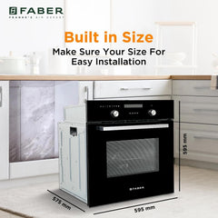 Faber 82L Built-In Microwave Oven with 10 functions | Auto Cook Menus & Auto Power Off Protection | Grill, Convection, D