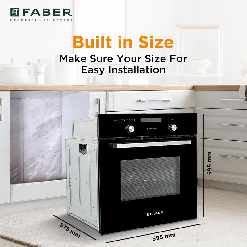 Faber 82L Built-In Microwave Oven with 10 functions | Auto Cook Menus & Auto Power Off Protection | Grill, Convection, D