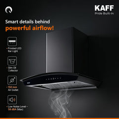 Kaff 60cm Curved Filterless Auto Clean Kitchen Chimney (NIORDHC60)-6