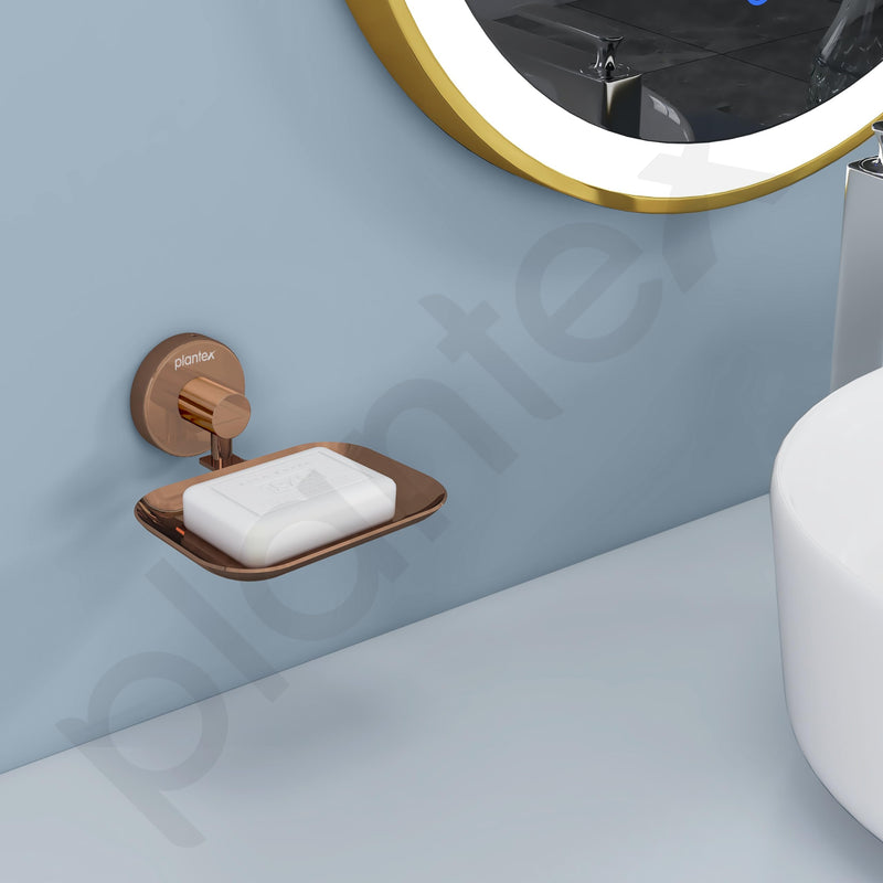 Plantex Galaxy 304 Grade Stainless Steel Single Soap Holder/Soap Stand/Soap Holder/Bathroom Accessories – (PVD Rose Gold)-2