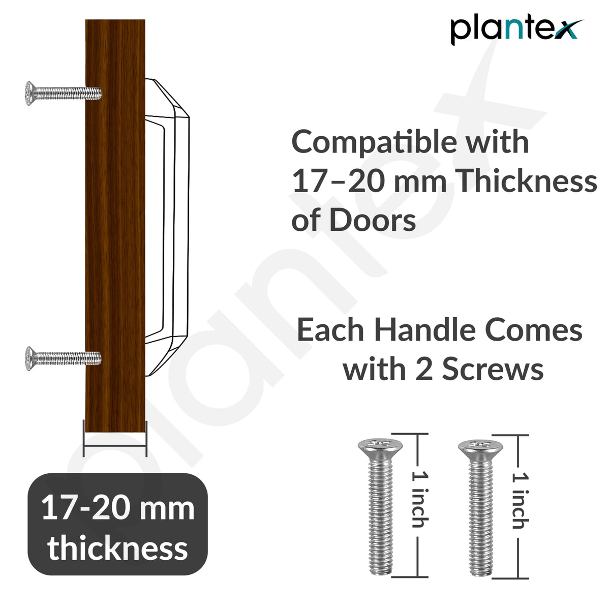 Plantex Cabinet Handle/Kitchen Cabinet Door Handle/Wardrobe/96 mm Cupboard Handle/Door Pull-Push Handle for Home/Office - Pack of 2 (Black) (Model APS-DTC-3780)-5
