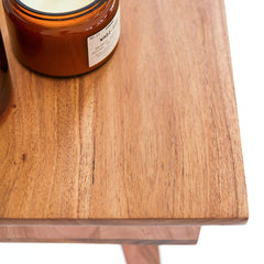 Oslo Solid Acacia Console 117Sheesham Wood Round Console Table for Living Room | Wooden Side Table | Honey Fini