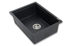 Faber Verona Ingranite24"X18"Single Bowl Sink|Includes Plumbing Waste Kit|25 Years Warranty|Silent,Scratch,Dent&Heat Res