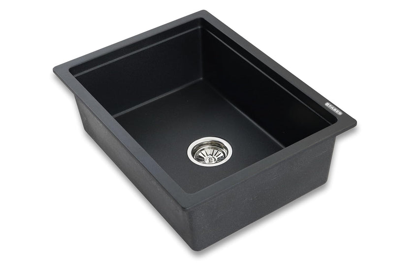 Faber Verona Ingranite24"X18"Single Bowl Sink|Includes Plumbing Waste Kit|25 Years Warranty|Silent,Scratch,Dent&Heat Res