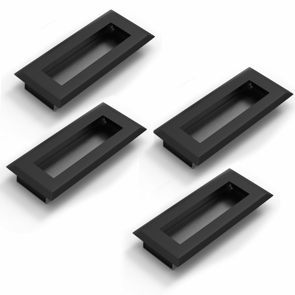 Plantex Sliding Door Handle/Concealed Handle for Sliding Door/96mm Concealed Handle for Wardrobe/Kitchen Cabinet - Pack of 4 (Black) (Model APS-DTC-3900)