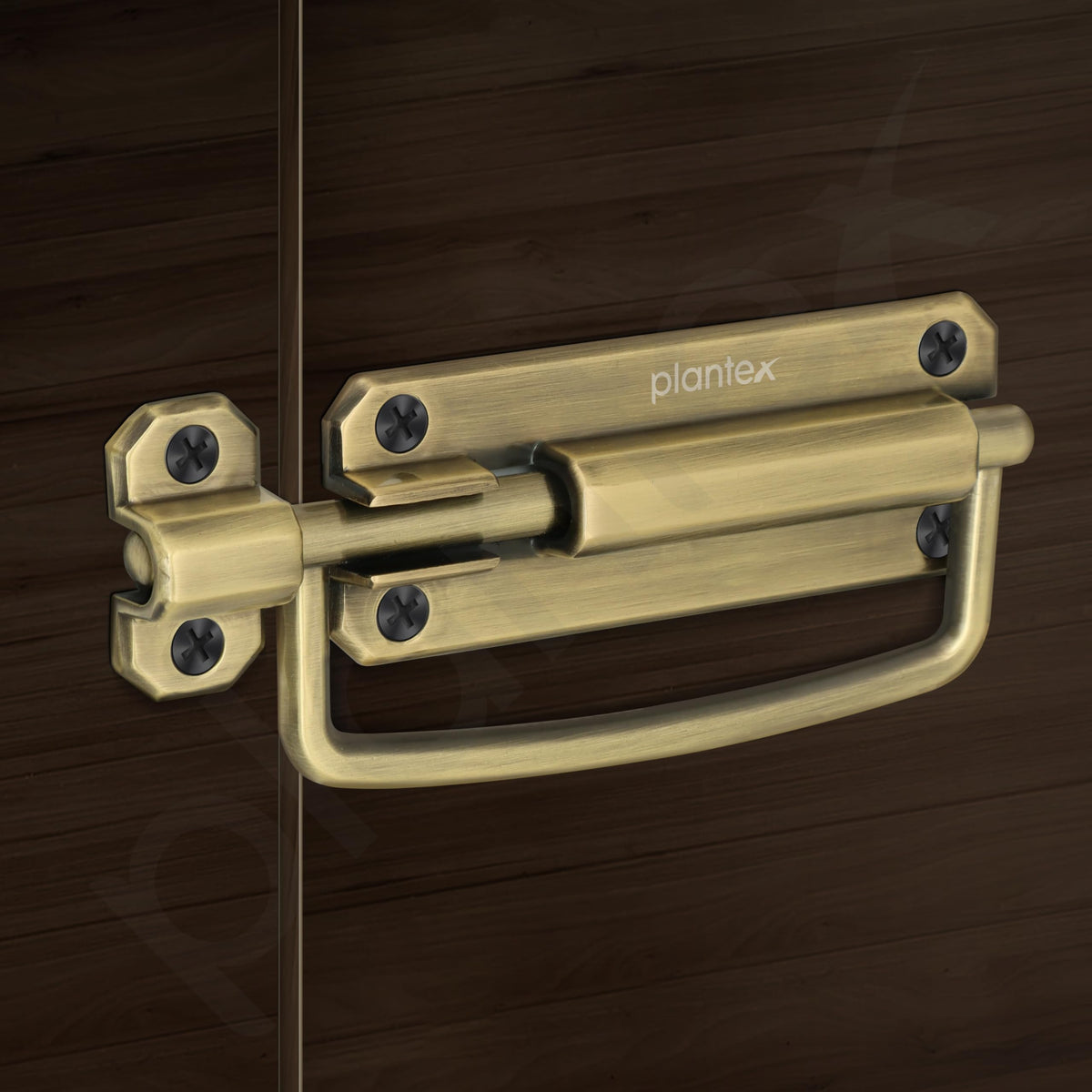 Plantex Door Stopper/5 Inch Baby Latch Kadi/Door Latch for Bathroom/Door Lock for Home/Office Doors - Pack of 3 (Brass Antique)-2