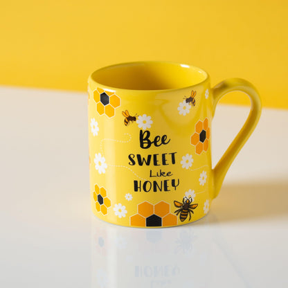 Clay Craft Fine Ceramic Milk/Coffee Mug - 350 ml Each- Set of 2 (Inhale Exhale)