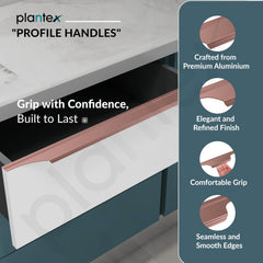 Plantex Profile Handle for Kitchen Cabinet/28 Inch Aluminium Drawer Profile Handle/Wardrobe Pull Handle for Home/Office/Hotel - Pack of 1 (Rose Gold) (Model APS-PF-1003)-2